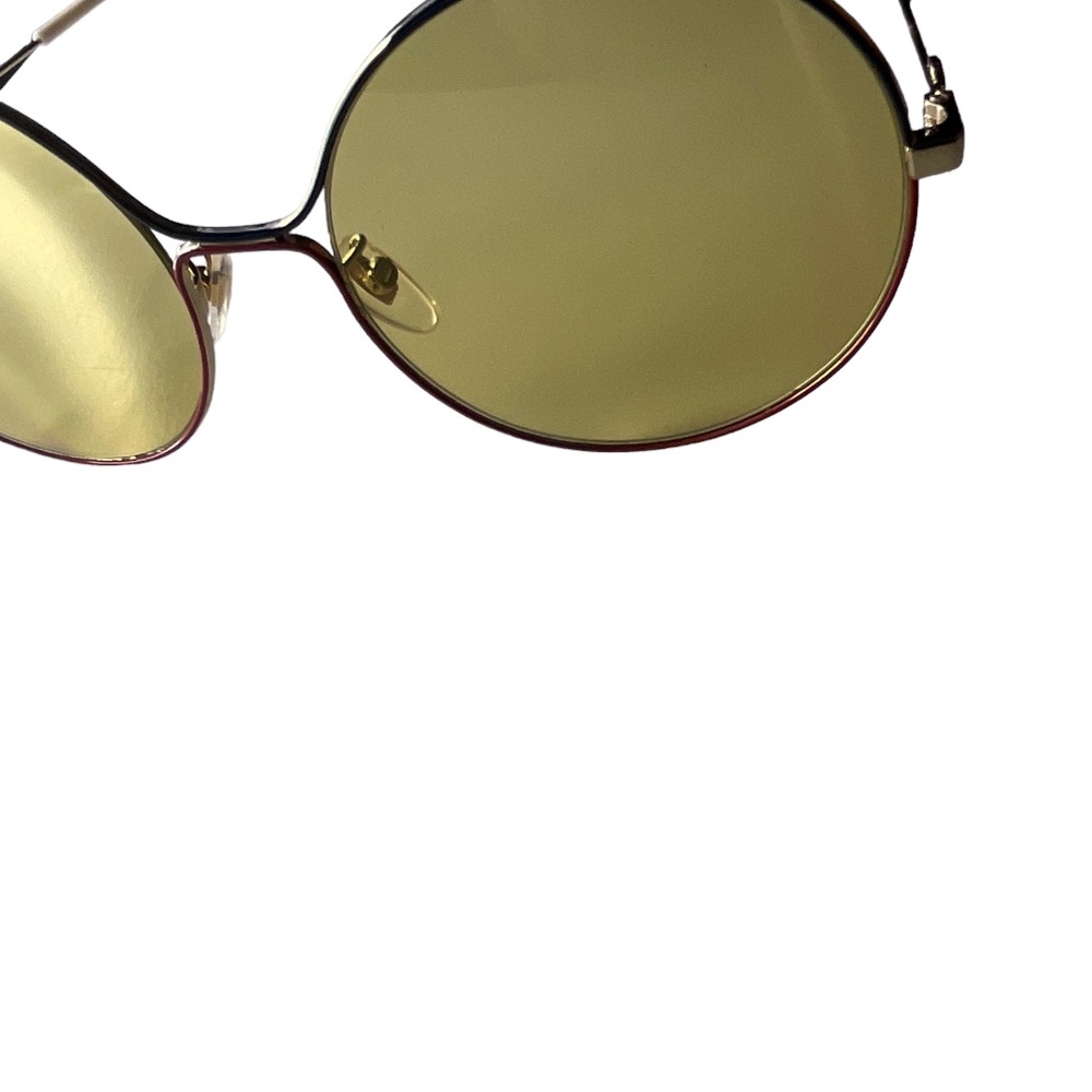 GUCCI Oversize- 70’s Style Round Yellow Tint Sunglasses